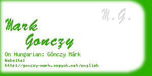 mark gonczy business card